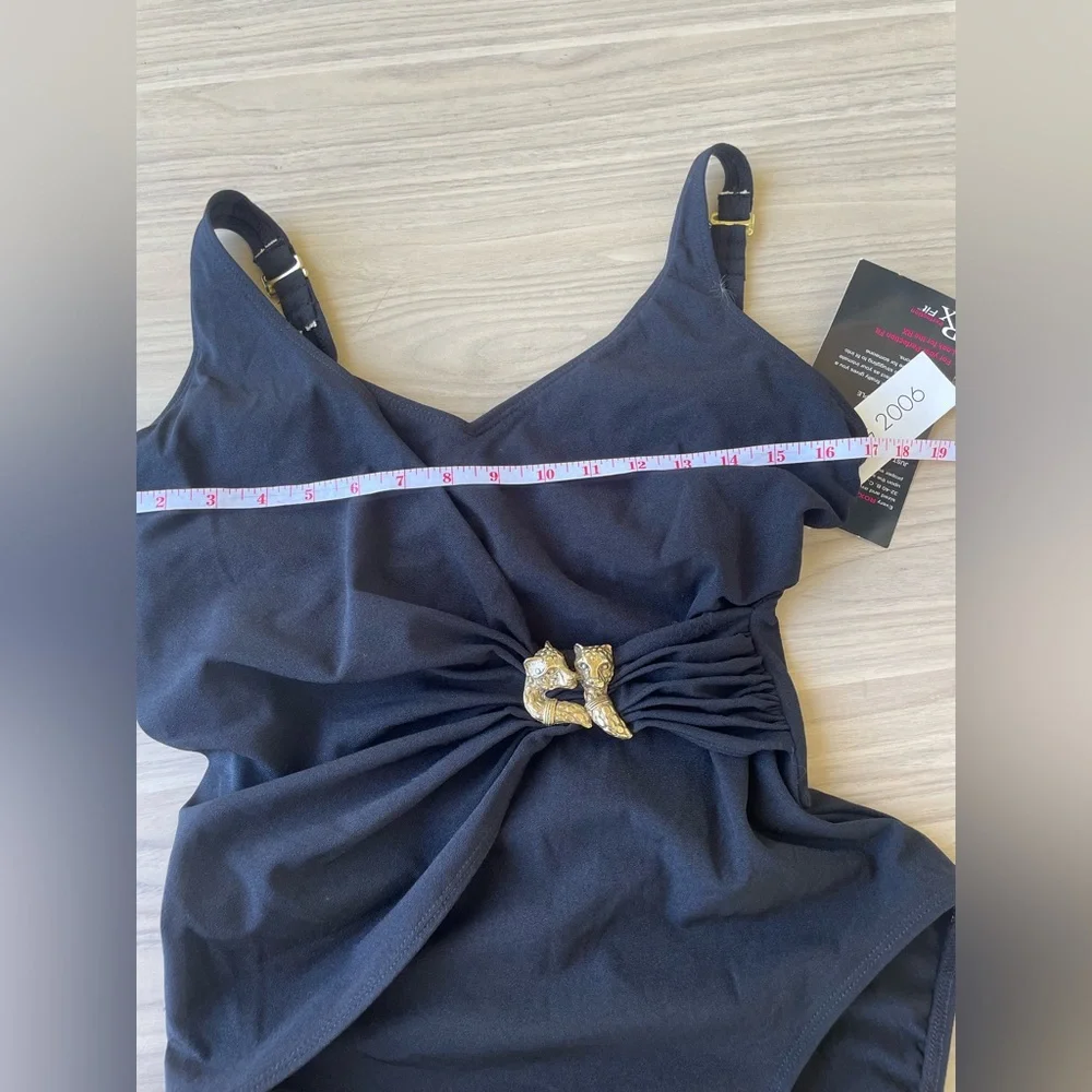 Roxanne Black Shapewear Bodysuit with Gold Accent